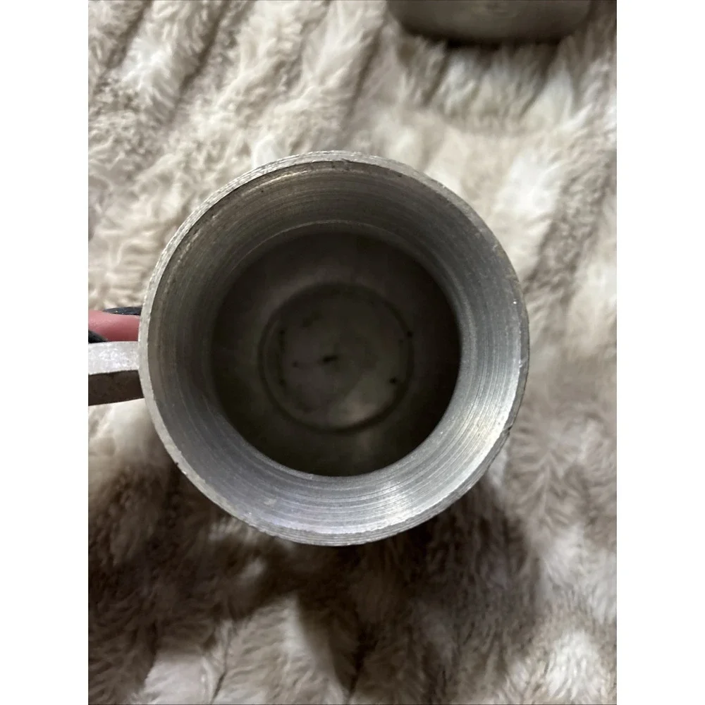 4 Pewter MUGS COFFEE CUPS BEER STEINS Queen Anne Style Vintage 4.25